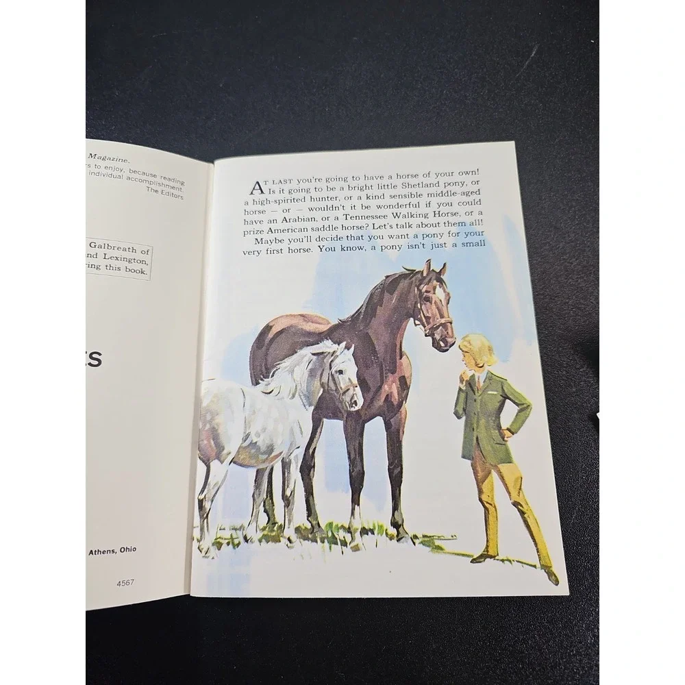 Rare, Vintage, Grow Ahead Books, TWA Flying Library, About‎ Horses 1969
